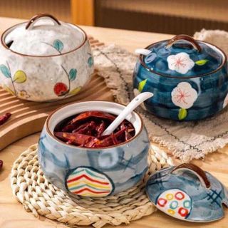 HỦ SỨ ĐỰNG MỠ PHONG CÁCH NHẬT 600ML
