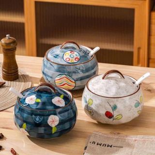HỦ SỨ ĐỰNG MỠ PHONG CÁCH NHẬT 600ML