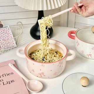 NỒI SỨ HOẠ TIẾT KÈM NẮP THUỶ TINH