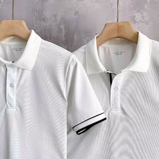 Áo thun nam cổ bẻ, phối tay áo ,chất liệu poli cá sấu (mã:HOKO85)