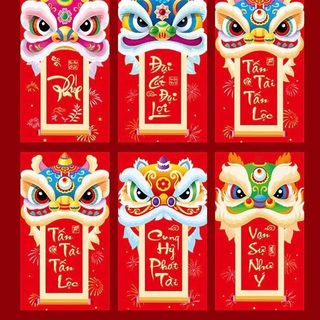Bao lì xì 2026 mã đáo thành công chữ Việt 1set