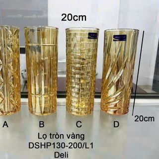 BÌNH CẮM HOA TRÒN 20CM DELI VÀNG DSHP130- 200L1