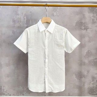 Áo sơ mi đũi tay ngắn unisex - menswear(Mã: HOKO90)