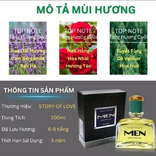 Nước hoa Nam-Men chai vàng - thể tích 100ml