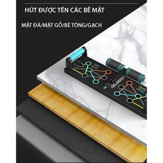 Dụng cụ hít đất cao cấp, Bộ chống đẩy hít đất đa năng 3 trong 1 tại nhà chịu lực nặng 150kg có vạch kẻ hướng dẫn - SP057