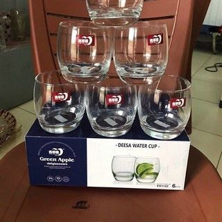 Bộ 6 Cốc Thuỷ Tinh Trứng Trắng 1132 (THÙNG 8B)