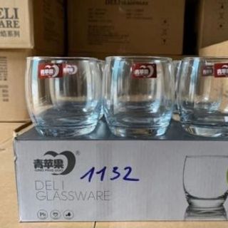 Bộ 6 Cốc Thuỷ Tinh Trứng Trắng 1132 (THÙNG 8B)