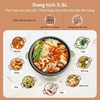 NỒI LẨU ĐIỆN 3.5L KÈM XỬNG HẤP COMET CM7739