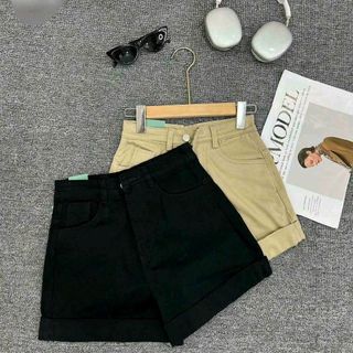 Quần Short nữ chất liệu kaki,lai lật, form trên gối, tôn dáng,tôn da  (mã: HTB10)
