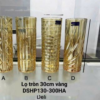 BÌNH CẮM HOA TRÒN 30CM DELI VÀNG DSHP130- 300HA