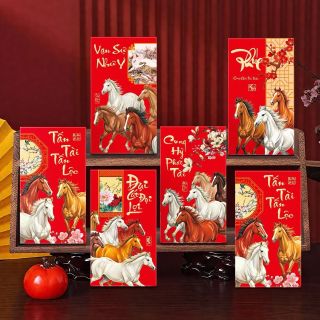 Bao lì xì Bính Ngọ Mã Đáo Thành Công 2026 mới 1set 6cai 6mẫu ( Hàng Giá Tận Xưởng )