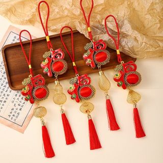 Dây phụ kiện chữ tài lộc treo lồng đan mix tua rua sang trọng. Phụ kiện trang trí tết ( Hàng Giá Tận Xưởng )