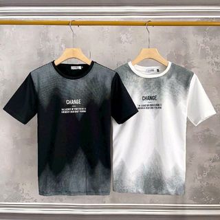 Áo thun cotton cổ tròn ,Change ,màu loang - menswear (mã:HOKO60)