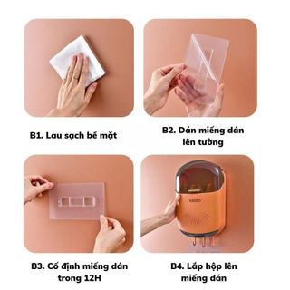 HỘP ĐỰNG ĐŨA MUỖNG TREO TƯỜNG CÓ NẮP ĐẬY