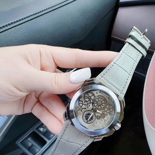 SALE NHANH ĐỒNG HỒ NAM TRUNG CẤP PVLGARI DÂY DA CHẠY FULL KIM