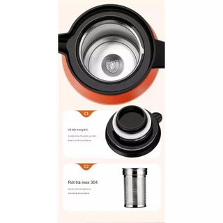 BÌNH PHA TRÀ GIỮ NHIỆT CÓ LÕI LỌC INOX 1500ML