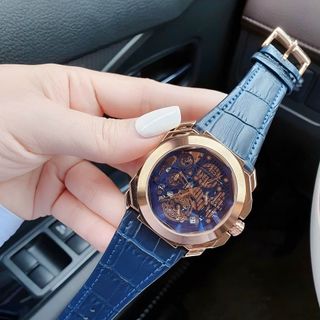 SALE NHANH ĐỒNG HỒ NAM TRUNG CẤP PVLGARI DÂY DA CHẠY FULL KIM