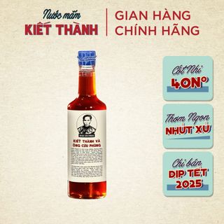 01 CHAI NƯỚC MẮM KIẾT THÀNH THƠM NGON NHỨT XỨ 500ML CỐT NHỈ 40 ĐỘ ĐAM NGUYÊN CHẤT - NƯỚC MẮM TĨN