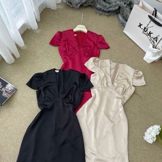 ĐẦM LỤA CỔ V XUKADRESSS