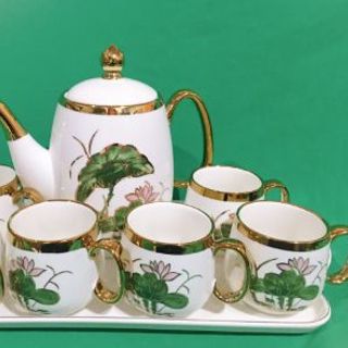Bộ bình 6 cốc sứ kèm khay Y6-6A (THÙNG 10B)