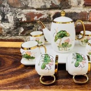 Bộ bình 6 cốc sứ kèm khay Y6-6A (THÙNG 10B)