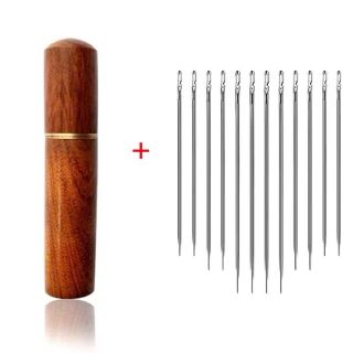 Ống đựng kim vỏ gỗ (không bao gồm kim) hình trụ gọn nhẹ cứng cáp