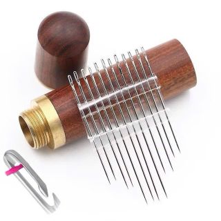 Ống đựng kim vỏ gỗ (không bao gồm kim) hình trụ gọn nhẹ cứng cáp