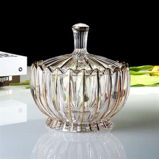 THỐ THUỶ TINH KHÍA SỌC VIỀN VÀNG CAO CẤP