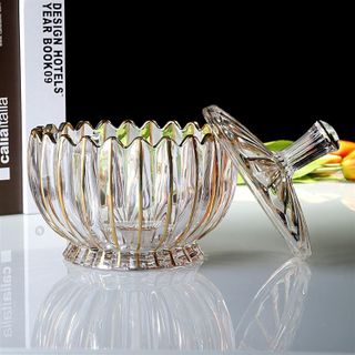 THỐ THUỶ TINH KHÍA SỌC VIỀN VÀNG CAO CẤP