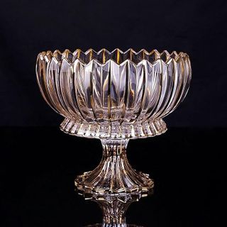 THỐ THUỶ TINH KHÍA SỌC VIỀN VÀNG CÓ CHÂN CAO CẤP