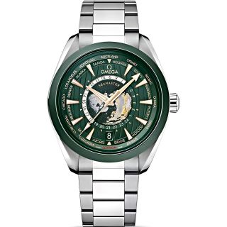 ĐỒNG HỒ NAM CAO CẤP ÔMÊGHA MÁY CƠ LỘ ĐÁY MẶT XANH LÁ