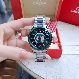 ĐỒNG HỒ NAM CAO CẤP ÔMÊGHA MÁY CƠ LỘ ĐÁY MẶT XANH LÁ