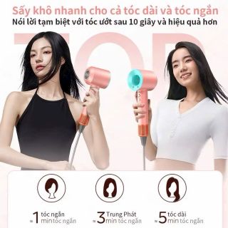 Máy Sấy Tóc chính Hãng Dysenson Ion Âm 2 Chiều Nóng Lạnh Không Cánh 3 Tốc Độ Công Suất Cao Kèm Đầu Sấy Tạo Kiểu fullbox sang trọng
