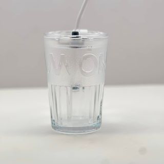LY THUỶ TINH QUÀ TẶNG 450ML DM111H KÈM ỐNG HÚT