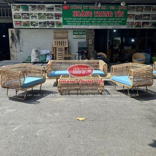 Sofa mây nhựa ngoài trời sản xuất tại Sài Gòn