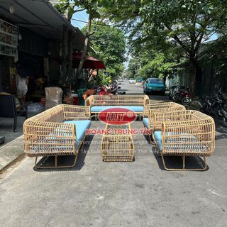 Sofa mây nhựa ngoài trời sản xuất tại Sài Gòn