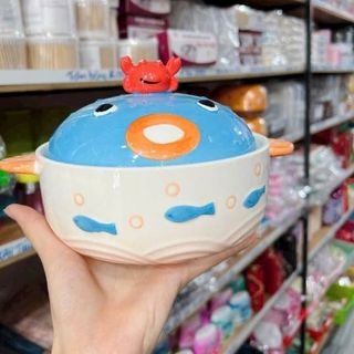 TÔ SỨ ĂN MÌ HÌNH CÁ 800ML