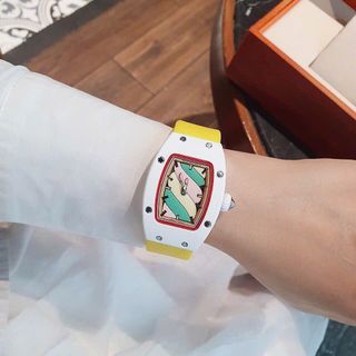 XẢ KHO ĐỒNG HỒ NỮ TRUNG CẤP RITRARD KẸO DÂY SILICON XANH VÀ VÀNG