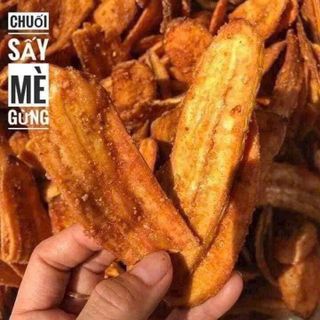 CHUỐI SẤY MÈ GỪNG GIÒN NGỌT NGON KHÓ CƯỠNG 500G - WINNIE HOUSE