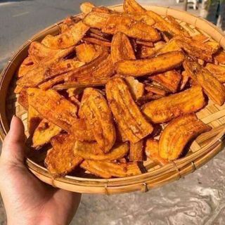 CHUỐI SẤY MÈ GỪNG GIÒN NGỌT NGON KHÓ CƯỠNG 500G - WINNIE HOUSE