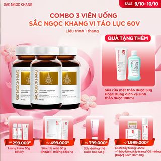 COMBO 03 Viên Uống Sắc Ngọc Khang Vi Tảo Lục [60 (Liệu trình 1 tháng) TẶNG 1 TRONG 2 QUÀ