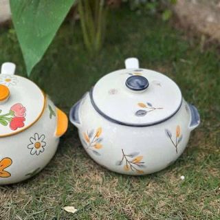 HỦ ĐỰNG MỠ HÌNH HOA KÈM THÌA 1500ML