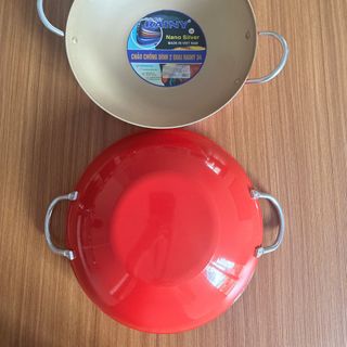 Chảo Xào Ép Miệng chống dính 2 quai Rainy 32/34/36/38/40/42/44/46/48cm