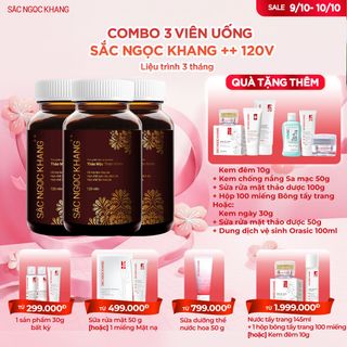 COMBO 03 Viên Uống Sắc Ngọc Khang ++ [Hộp 120 Viên] TẶNG 1 TRONG 2 QUÀ