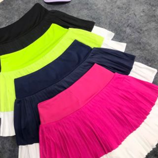 Váy xếp ly 2 tầng chất liệu thun
