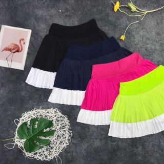 Váy xếp ly 2 tầng chất liệu thun