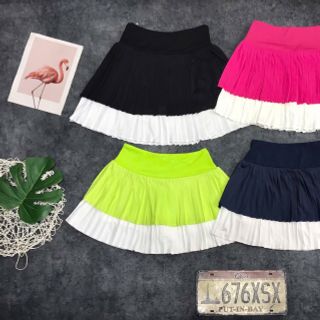 Váy xếp ly 2 tầng chất liệu thun