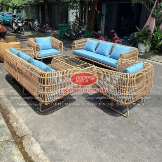 Sofa mây nhựa ngoài trời cao cấp sản xuất tại Sài Gòn