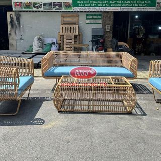 Sofa mây nhựa ngoài trời cao cấp sản xuất tại Sài Gòn