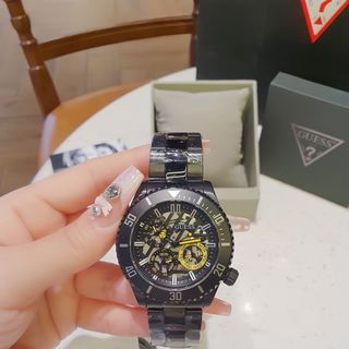 ĐỒNG HỒ NAM CAO CẤP GUECC GW0488G DÂY INOX MẶT CHONOGRAP FULLBOX